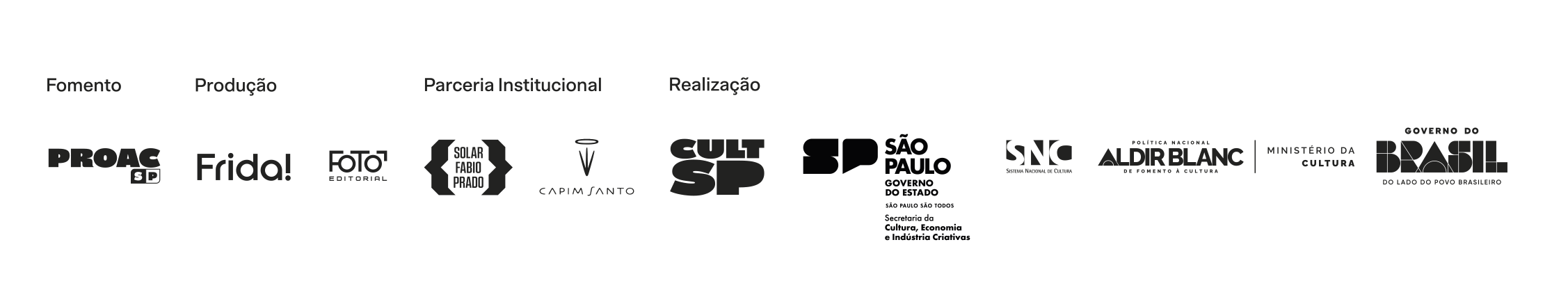 Logos dos parceiros e realizadores